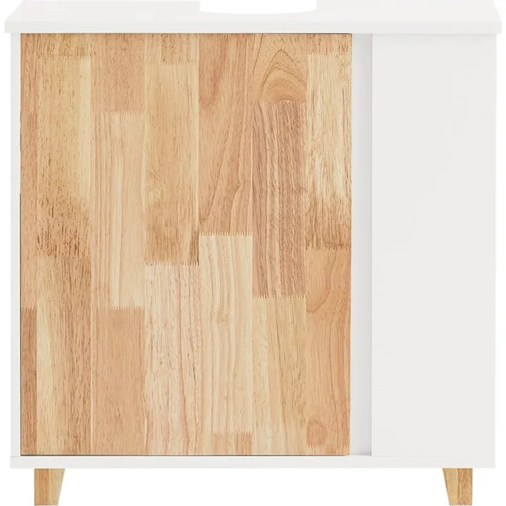 SoBuy BZR75-W Waschbeckenunterschrank, MDF, Lackiert, Weiß, 59 x 60 x 40 cm