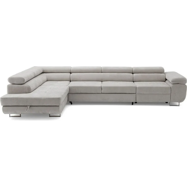 Muffo Ecksofa Wild Maxi mit Schlaffunktion inkl. Montage, L-form Couch mit Bettkasten XL, 6-fach verstellbare Kopfstützen – Bild 4