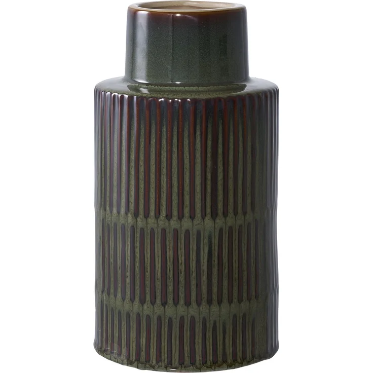 House Nordic Vase, Keramik, grün/braun, ø16x30 cm – Bild 1