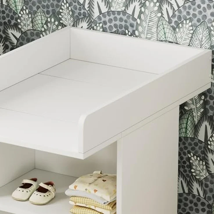 Wickelkommode Mona Weiß 60 x 103.5 cm mit Wickelaufsatz Vicco – Bild 5