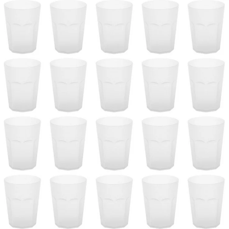 Engelland Becher Plastikbecher in modernen Neonfarben, Mehrweg, 20-tlg, Kunststoff, spülmaschinengeeignet, bruchfest, wiederverwendbar, 250 ml, 0,25 Liter – Bild 4