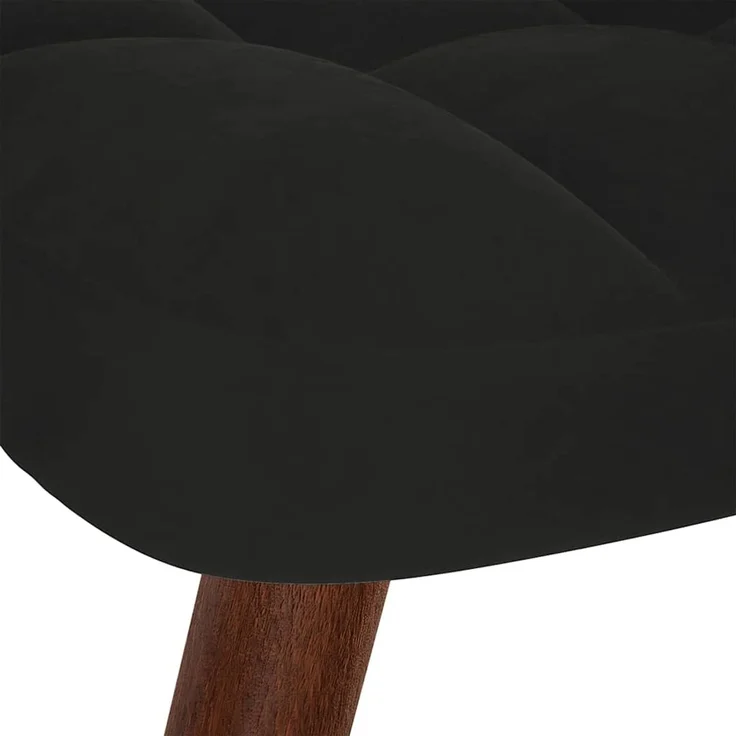 vidaXL Schaukelstuhl mit Hocker Schwarzer Samt 4016849 – Bild 8