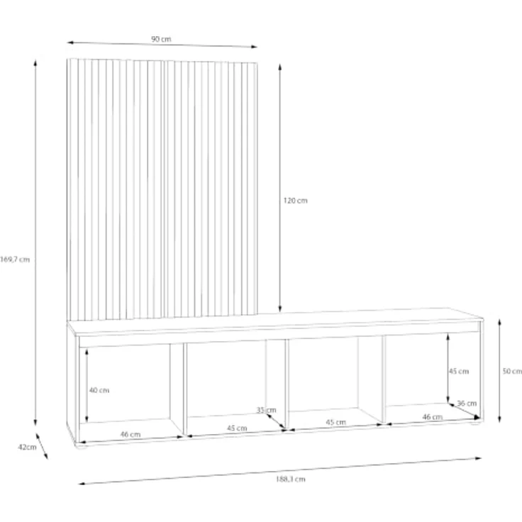 Forte Wohnwand SKELPE - Wohnzimmer in Artisan Eiche (D78)-Sand (U60) – Bild 7