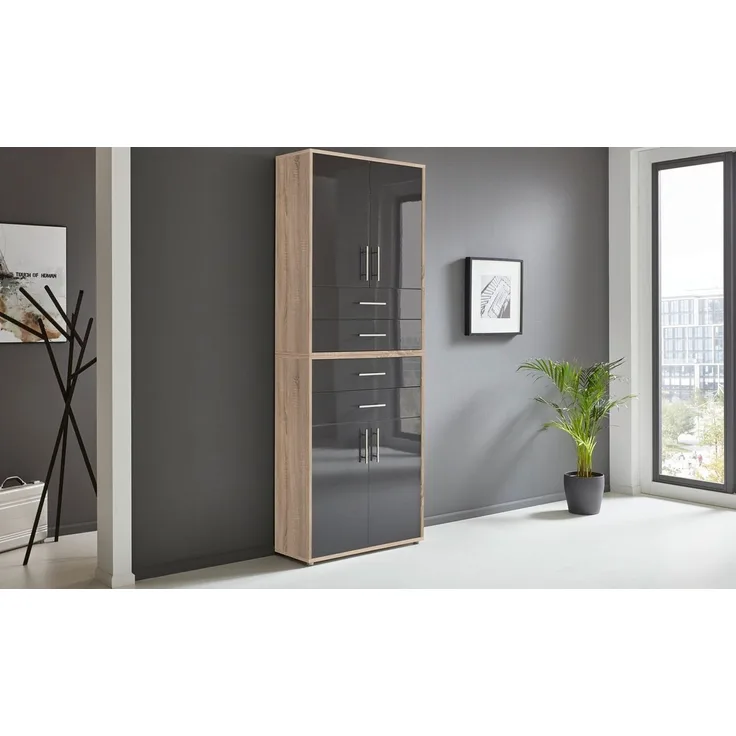 BMG Möbel Aktenschrank Tabor (Set 18, Büroschrank mit Metallgriffen) Made in Germany
