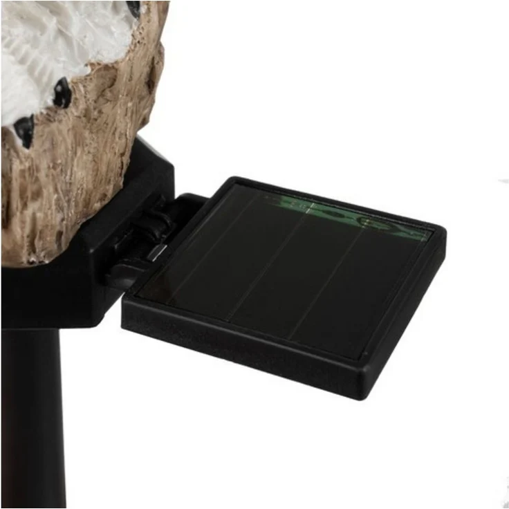 Gardlov Außen-Stehlampe Eule Solar-Gartenlampe, Beleuchtung, LED fest integriert, Tageslichtweiß, 180° verstellbar Sonneneinstrahlung, bis zu 10 Stunden Leuchtdauer – Bild 4