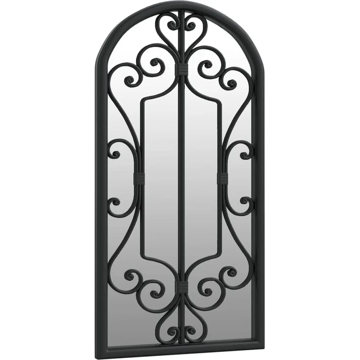 Spiegel, Wandspiegel Schwarz 70x30 cm Eisen für den Innenbereich – Bild 3