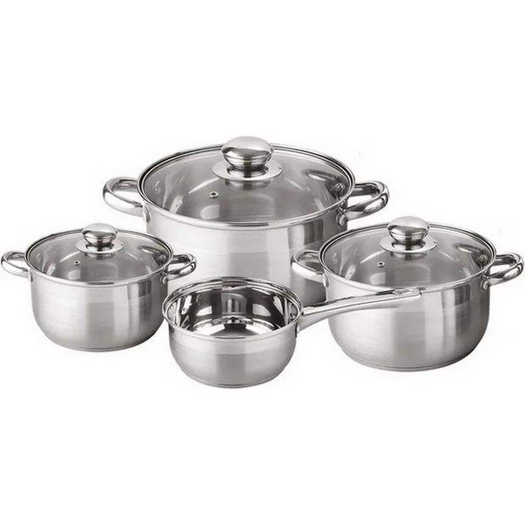 MICHELINO 7-tlg. Kochtopfset Rostfreier Edelstahl Geeignet für alle Herdarten