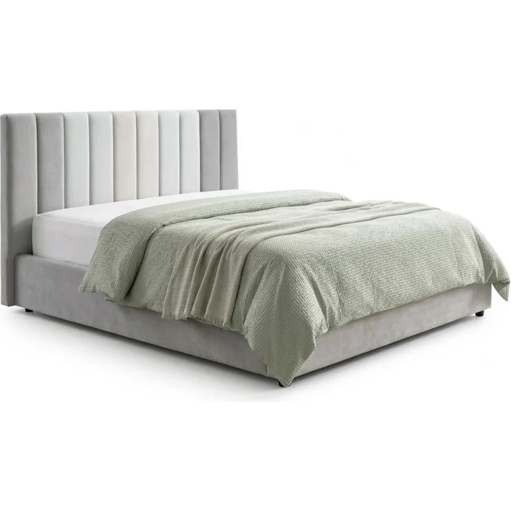 KAWOLA Bett CATTURA Polsterbett Velvet grau 180x200cm mit Lattenrost – Bild 3