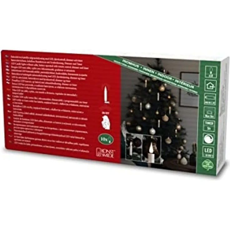 Konstsmide LED-Weihnachtsbaumkette kabellos 10er (1912-210)