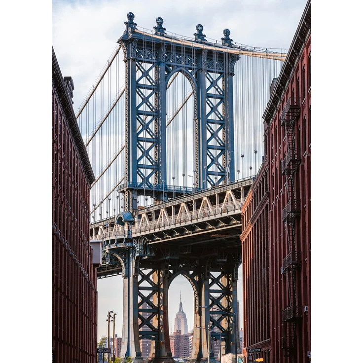 Leinwandbild Brooklyn Bridge Blau 50x70 DD123126 Wandbild Leinwand New York – Bild 1