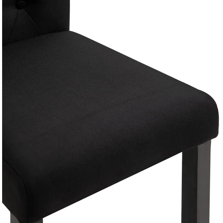 Esszimmerstühle VEDA 4er Set Schwarz Stoff | Polsterstühle Küchenstuhl Wohnzimmerstühle Essstühle bequem – Bild 7