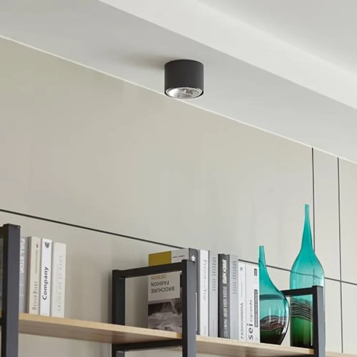 Arcchio Strahler Mabel, 1-flammige Deckenlampe aus Aluminium mit GU10 Fassung, moderne Küchenleuchte, alu – Bild 3