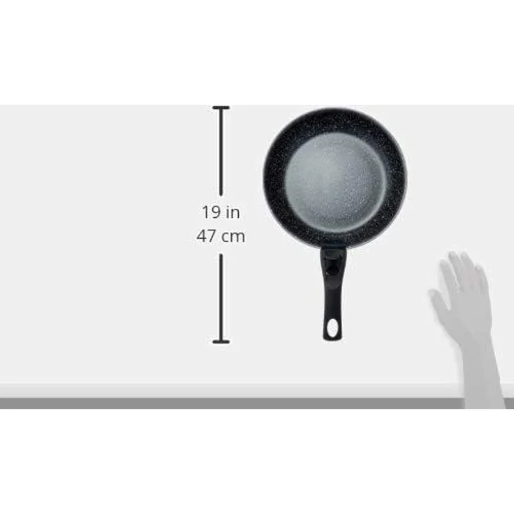 Set 2 Pfannen + abnehmbarer Griff, Stein, 20/26 cm – Bild 5