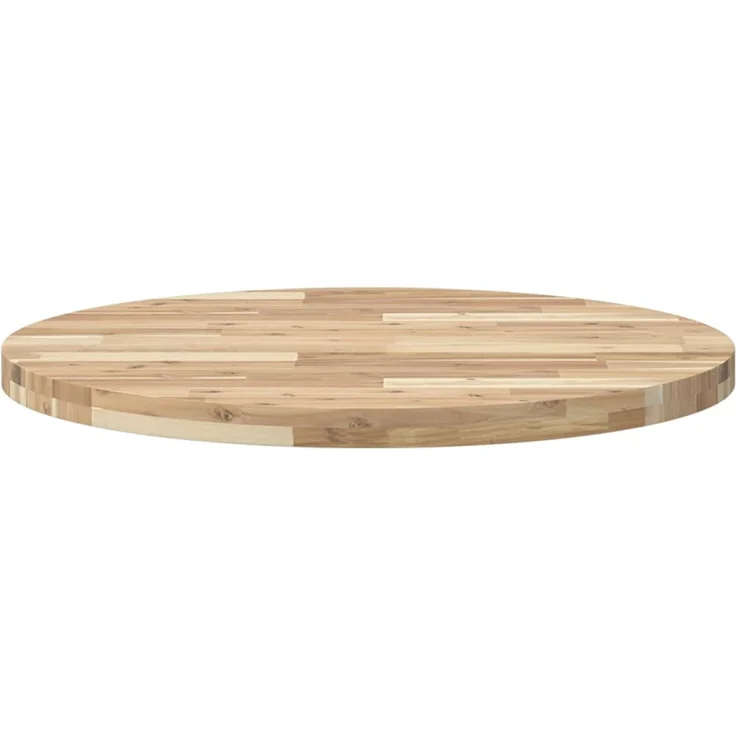 vidaXL Tischplatte Rund Ø80x4 cm Massivholz Akazie 4008692 – Bild 4