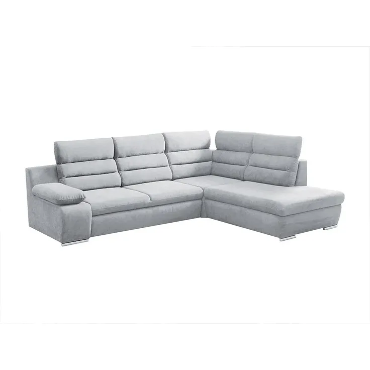 Ecksofa mit Schlaffunktion PYLOS - Grau - Ecke Rechts
