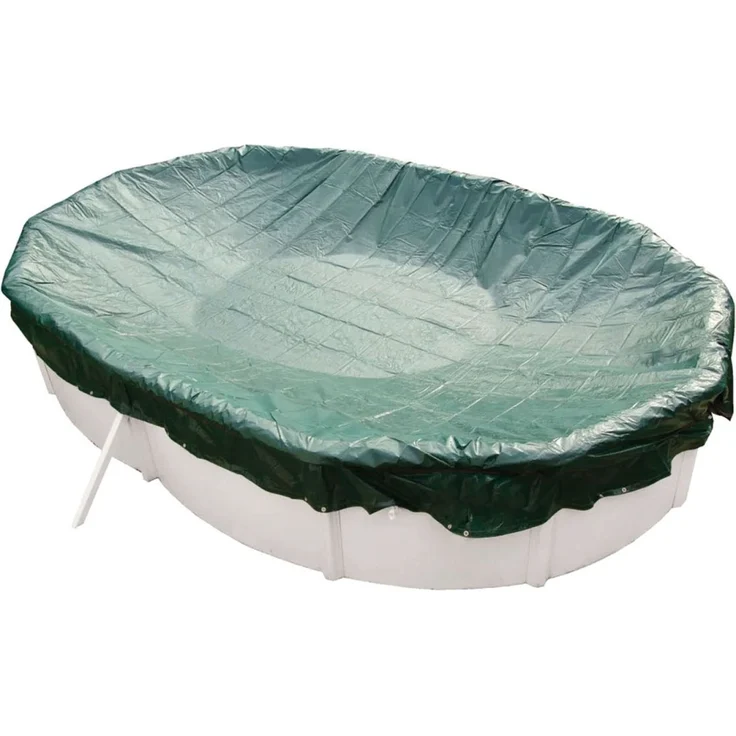Abdeckplane Oval 623x360 cm Grün mit Übermaß Sommer & Winter Pool Schwimmbad – Bild 1