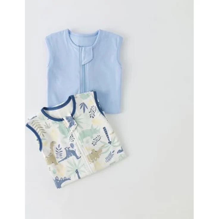 Duomiaomiao 2er Pack Baby Schlafsack,0.5 Tog Ganzjahres Schlafsack, Leichter hochwertiger Baumwoll-Mädchen, geeignet für Kinder im Alter Von 6 Monaten bis 5 Jahren – Bild 3