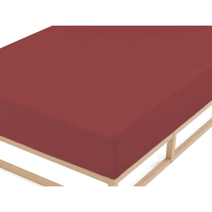 biberna Feinbiber-Spannbetttuch 0002744, rost, 1x 140x200 cm - 160x200 cm – Bild 1