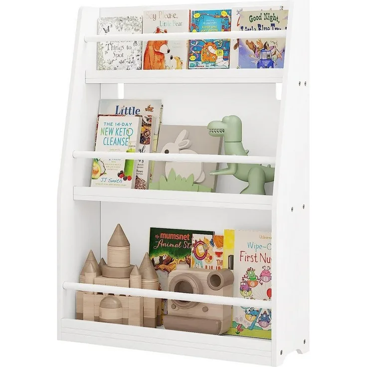 EUGAD Kinderregal, 1-tlg, Kinderbücherregal mit 3 offenen Fächern aus MDF