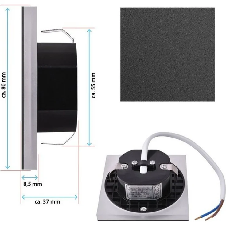 Maxkomfort LED Wandstrahler 6107, LED fest integriert, 3000K, Warmweiß, Treppenbeleuchtung – Bild 4