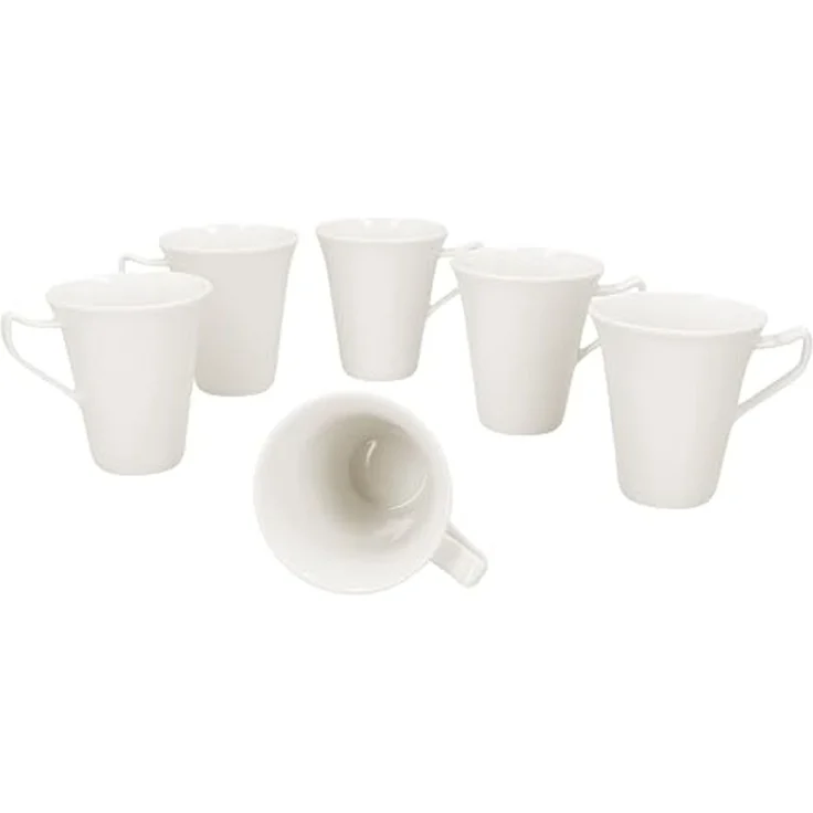 MamboCat Becher 6x Ivory Kaffeebecher 220ml Porzellan-Tassen 6 Personen Tee Kakao, Porzellan – Bild 2
