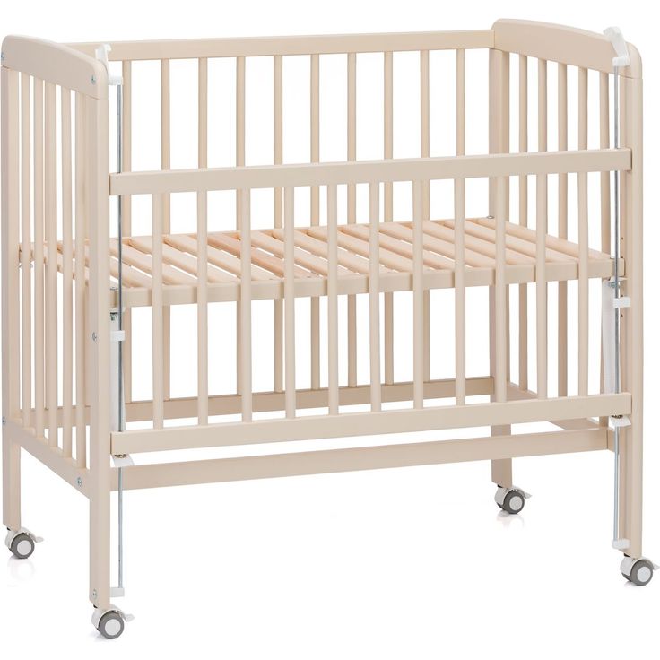 Fillikid 2in1 Beistellbett & Stubenbett Nino, höhenverstellbar für Boxspringbetten, mit 4 Rollen, Champagner