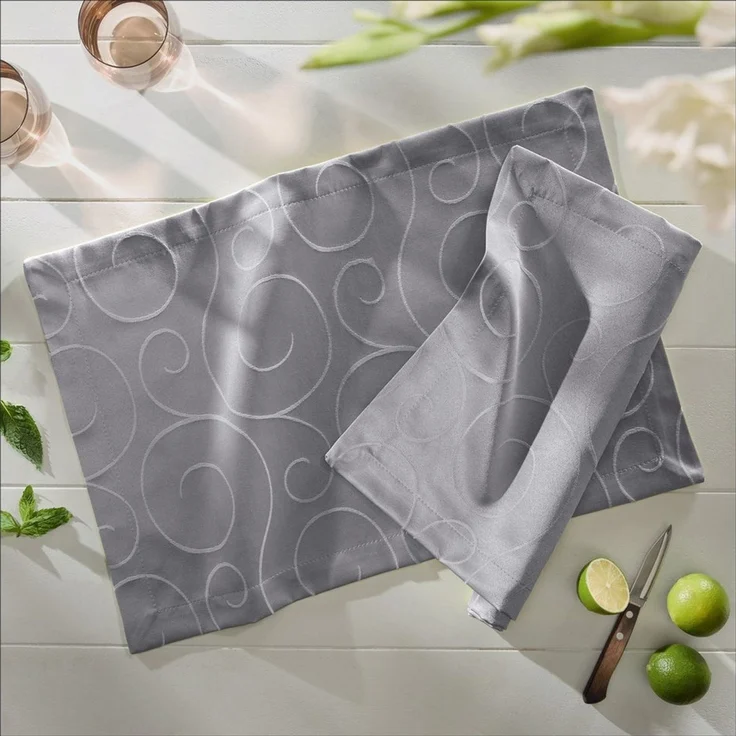 Erwin Müller Platzset Tischset 2er-Pack, Damast Uni – Bild 2