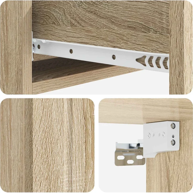 vidaXL Wandmontierter Beistelltisch Sonoma-Eiche 87,5 x 34,5 x 17 cm 898327 – Bild 7