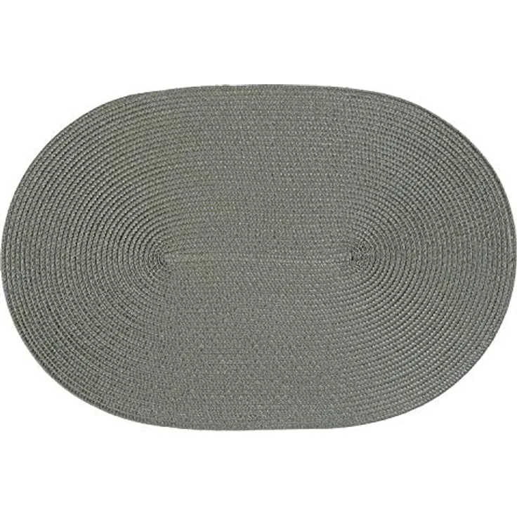 Haus und Deko Platzset Platzset oval ca. 45x30 cm Bast Optik Platzdeckchen Tischset geflochte, (1-St)