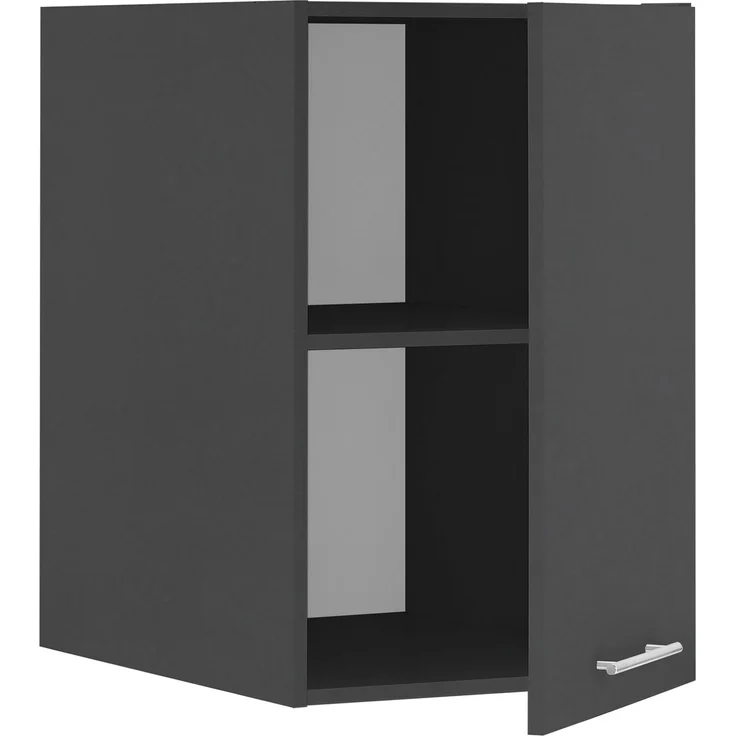 XORA 'PRIMUS' Aufsatzschrank groß, Holznachbildung anthrazit, 50 x 76 x 68 cm, mit Metallgriff – Bild 3