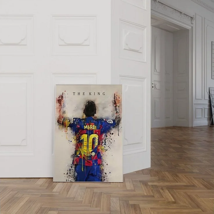 JUSTGOODMOOD Poster Premium ® Lionel Messi Poster · Fc Barcelona · The King · ohne Rahmen – Bild 4