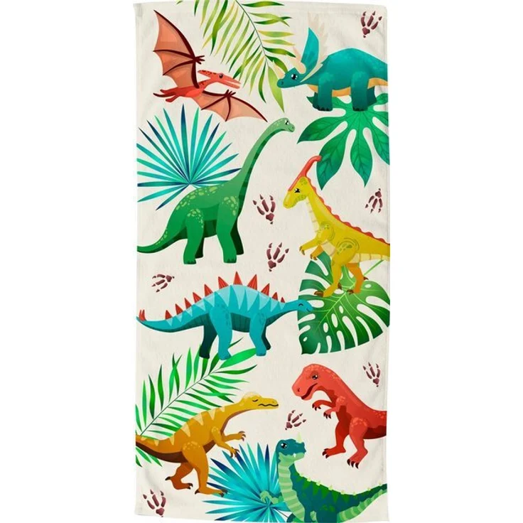 Good Morning Mikrofaser Strandtuch Liegetuch 75 X 150 cm Dinos bunt – Bild 3