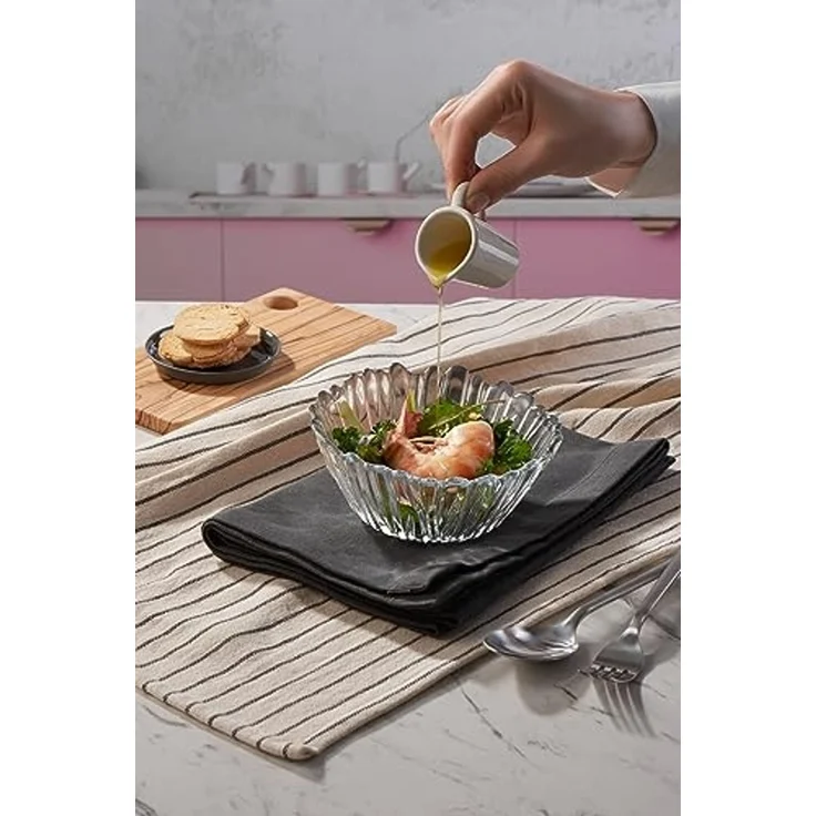 Pasabahce 10601 6er-Set Glas Aurora Set 6 Schälchen, 14 cm Vorpseise Dessertschale aus Glas – Bild 3