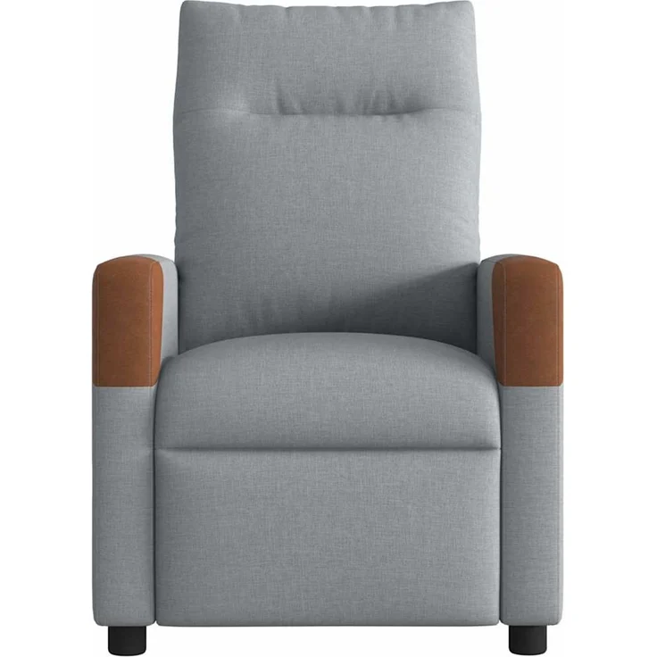 vidaXL Massagesessel Elektrisch Hellgrau Stoff 3323998 – Bild 4