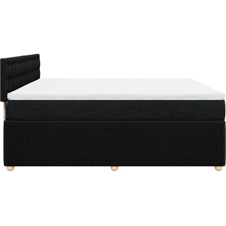 vidaXL Boxspringbett mit Matratze Schwarz 180x200 cm Stoff 3287551 – Bild 5