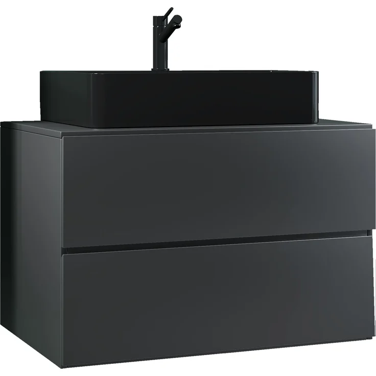 VCM Badmöbel Waschtisch Lendas 919539 Anthrazit H. 52 x B. 80 x T. 52 cm – Bild 1