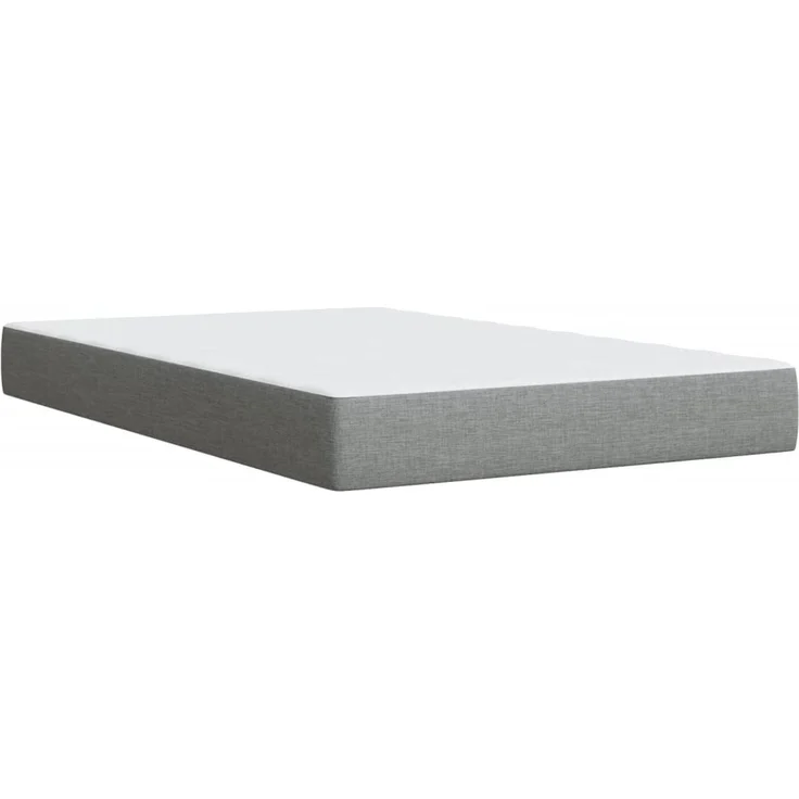 vidaXL Boxspringbett mit Matratze Hellgrau 120x200 cm Stoff 3288169 – Bild 9
