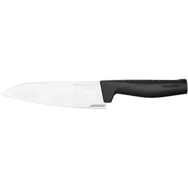 Fiskars Hard Edge Kochmesser Klein, Koch Messer, Küchenmesser, Allzweckmesser, Stahl, Klingenlänge 13. 5 cm, 1051749