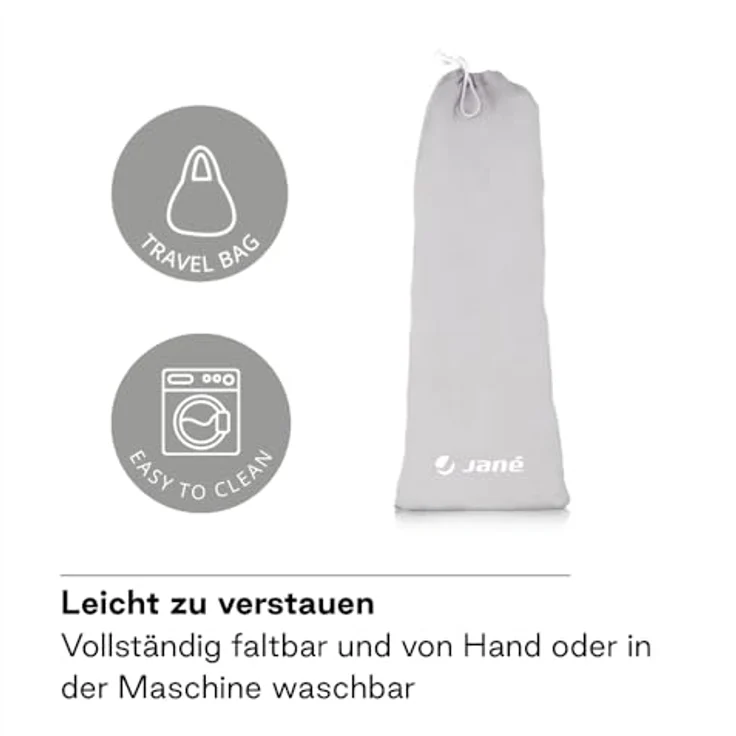 Jané - Klappbares Bettgitter, Länge 90 cm, Transporttasche, extra hoch – Bild 8