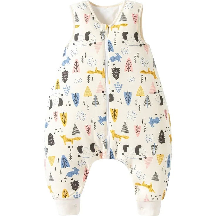 Duomiaomiao Baby Schlafsack, 1x Winterschlafsack, 2.5tog-beige Panda, 65cm / Babygröße 70-80cm, 100% Baumwolle – Bild 1