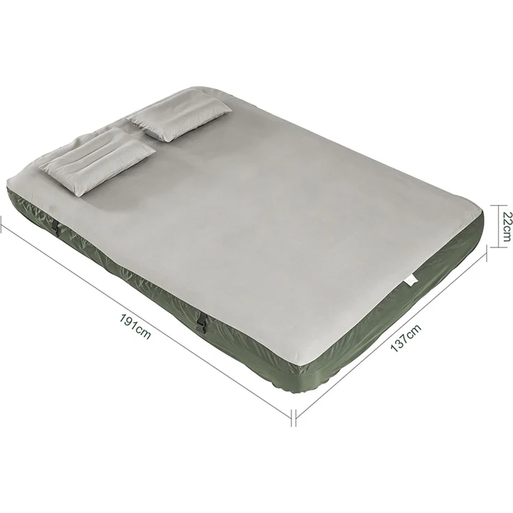 SoBuy OGS32-II-L-GR-P01 Luftmatratze mit Kissen, Polyester, Lackiert, Grün, 191 x 22 x 137 cm – Bild 3