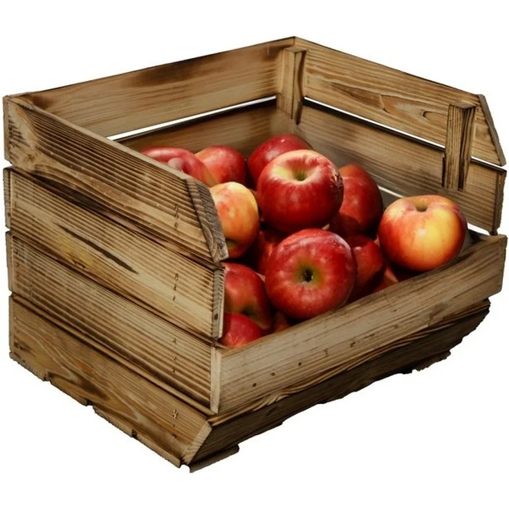 Kistenkolli Altes Land Allzweckkiste Küchenregal 40x33x30 cm in geflammt Gemüsekiste Obsthorde Gemüsekorb (Spar-Set, 1er Set) – Bild 3