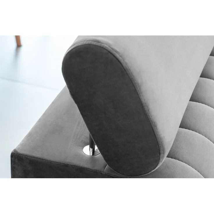 Sofa 3-Sitzer mit Schlaffunktion Schlafsofa ELENI Stoff Monolith Hellgrau – Bild 5