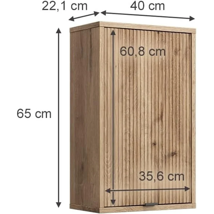 Badezimmer Eliza Viking Oak 40 x 65 cm mit eine Tür Vicco – Bild 3
