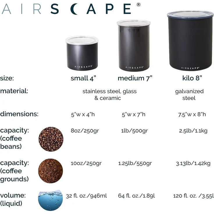 AIRSCAPE Vorratsdose Airscape®, Edelstahl, Kunststoff, (1-tlg), mit Ventil-Deckel, robuste Verarbeitung – Bild 6