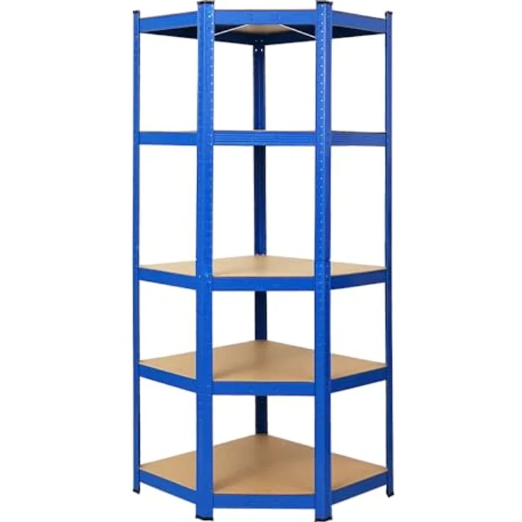 PROREGAL Eckregal Ragnar 1x: 180 x 70 x 40 cm Blau Fachlast 175kg, Kellerregal, Steckregal, Garagenregal, Lagerregal – Bild 7