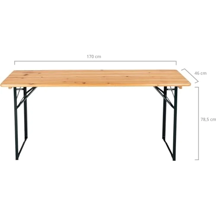 Stagecaptain Bierzeltgarnitur BBT-170 Hirschgarten Bierzelttisch 170 cm Natur 2x Set, (2-tlg), Bayerisches Flair zum Spartarif! – Bild 3