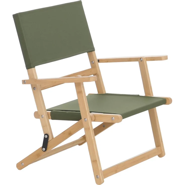 2er-Set Bambus Campingstuhl HWC-Q42, Gartenstuhl Balkonstuhl Freizeitstuhl klappbar Outdoor Stoff/Textil ~ grün – Bild 6