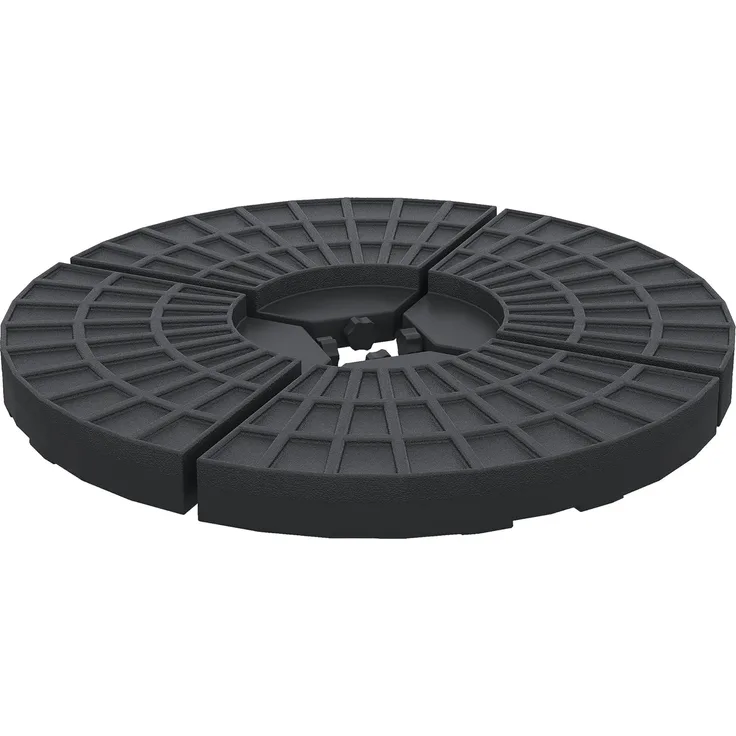 Outsunny Beschwerungsgewicht mit 52 kg Wasser oder 68 kg Sand befüllbar, Sonnenschirme mit Kreuzständer, (Sonnenschirmfuß, 1-tlg, Sonnenschirm), HDPE, Schwarz