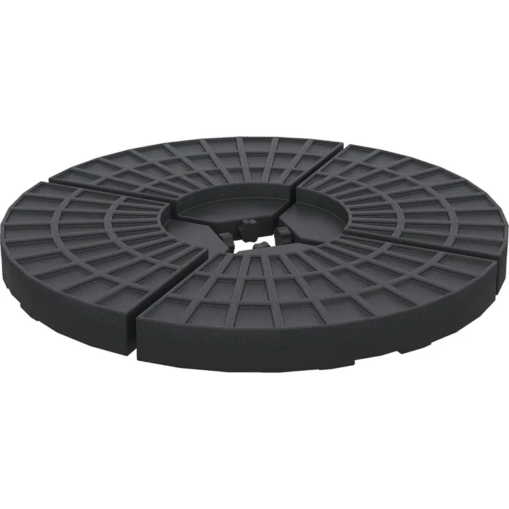 Outsunny Beschwerungsgewicht mit 52 kg Wasser oder 68 kg Sand befüllbar, Sonnenschirme mit Kreuzständer, (Sonnenschirmfuß, 1-tlg, Sonnenschirm), HDPE, Schwarz – Bild 1